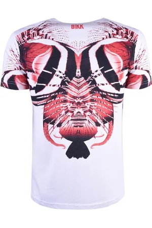 Bikkembergs Top, Herre, Hvid, 2XL, Trykt rundhalset T-shirt