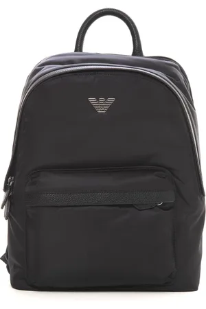 Emporio Armani Taske, Dame, Sort, ONE SIZE, Uld, Canvas Rygsæk med Lynlåslomme