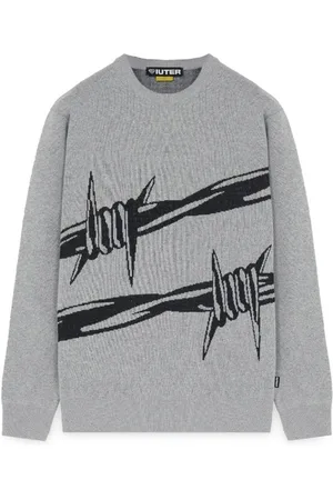 IUTER Sweathshirts & Hoodies, Herre, Grå, M, Bomuld, Herre Barbwire Bomuldsskjorte