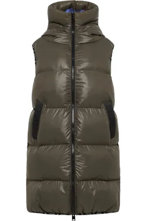 Carlo Colucci Jakke, Dame, Grøn, 2XL, Quiltet Lang Vest Decima