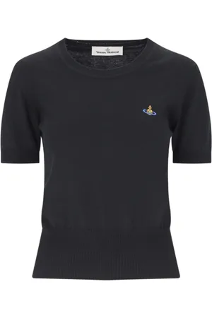 Vivienne Westwood Strik, Dame, Sort, M, Uld, Sort Top - Stilfuld og Moderne