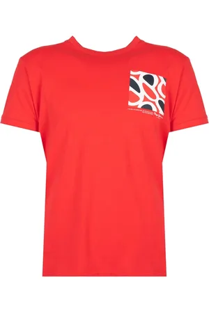 Pepe Jeans Top, Herre, Rød, M, Bomuld, Enkel Rundhalset T-shirt