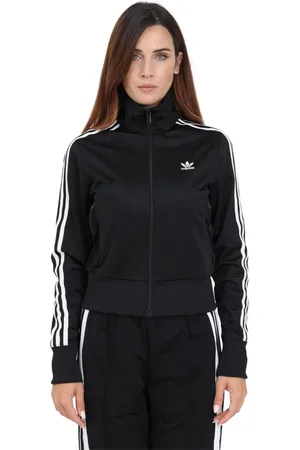 adidas Sweathshirts & Hoodies, Dame, Sort, XS, Uld, Sort zip-up hættetrøje med autentisk adidas stil