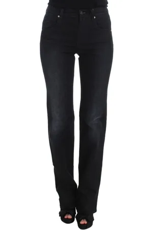 ERMANNO SCERVINO Jeans, Dame, Blå, W26, Bomuld, Blå bomuldsblanding slim fit bootcut jeans