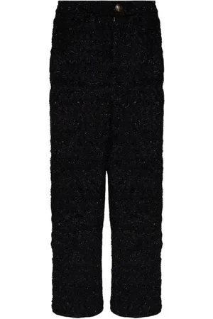 Balenciaga Bukser, Dame, Sort, M, Uld, Lige bukser