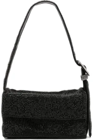 BENEDETTA BRUZZICHES Taske, Dame, Sort, ONE SIZE, Uld, Sort silke rhinsten skuldertaske