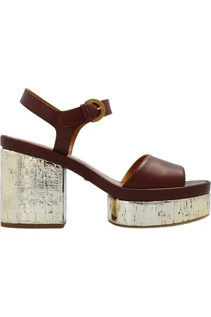 Chloé Sko, Dame, Brun, 35 EU, Uld, Sandaler med høj hæl