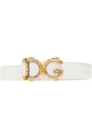 Dolce & Gabbana Tilbehør, Dame, Hvid, 75 CM, Læder, Læderbælte