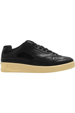 Jil Sander Sko, Herre, Sort, 41 EU, Læder, Sneakers med logo