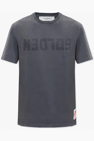 Golden Goose Top, Herre, Grå, S, Bomuld, T-shirt med logo