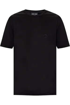 Giorgio Armani Top, Herre, Sort, XL, Bomuld, T-shirts