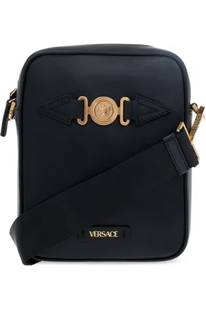 VERSACE Taske, Herre, Sort, ONE SIZE, Uld, Læder skuldertaske