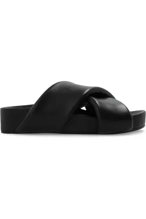 Jil Sander Sko, Dame, Sort, 37 EU, Læder, Læder Slides