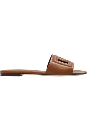 Dolce & Gabbana Sko, Dame, Brun, 36 EU, Læder, Bianca leather mules