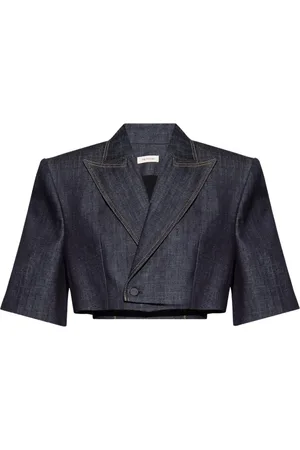 The Mannei Jakke, Dame, Blå, S, Uld, Aspos beskåret blazer