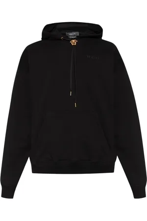 VERSACE Sweathshirts & Hoodies, Herre, Sort, L, Bomuld, Bomuldshættetrøje