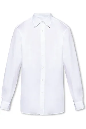 DRIES VAN NOTEN Skjorte, Herre, Hvid, L, Bomuld, Bomuldsskjorte