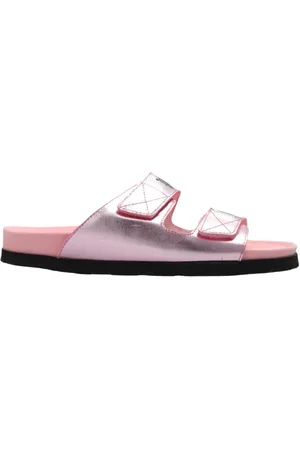 Palm Angels Sko, Dame, Lyserød, 36 EU, Læder, Slides med Logo