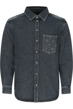 MCM Skjorte, Herre, Blå, S, Denim, Tidløs Denim Skjorte til Mænd