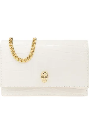 Alexander McQueen Taske, Dame, Hvid, ONE SIZE, Uld, Cross Body taske