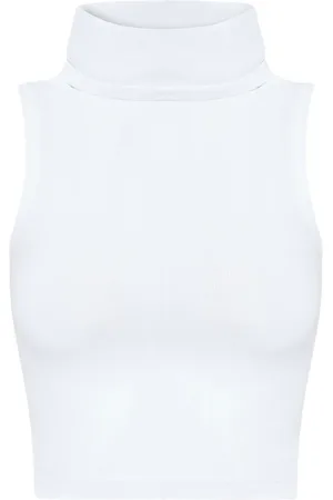Alaïa Top, Dame, Hvid, XS, Top med stående krave