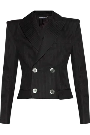 UNDERCOVER Jakke, Dame, Sort, M, Bomuld, Pinstripe Blazer