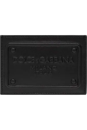 Dolce & Gabbana Tilbehør, Herre, Sort, ONE SIZE, Læder, Læderkortholder