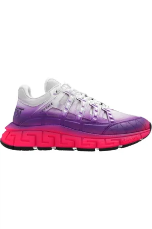 VERSACE Sko, Dame, Lilla, 36 EU, Læder, ‘Trigreca’ sneakers