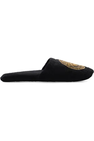 VERSACE Sko, Herre, Sort, S, Bomuld, Tøfler med Medusa
