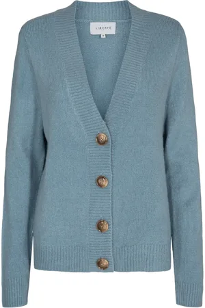 Liberté Strik, Dame, Blå, M, Denim, Cardigan