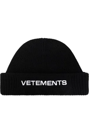 Vetements Tilbehør, unisex, Sort, M, Uld, Beanie med logo