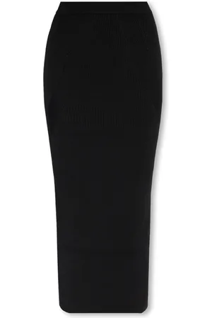 Alexander McQueen Nederdel, Dame, Sort, S, Uld, Rillet nederdel