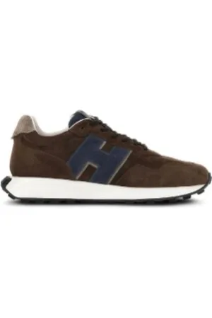 Hogan Sko, Herre, Brun, 40 EU, Uld, H601 Allacciato H Patch Sneakers