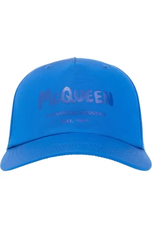 Alexander McQueen Tilbehør, Herre, Blå, M, Bomuld, Baseballkasket