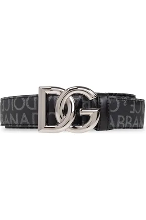 Dolce & Gabbana Tilbehør, Herre, Sort, 105 CM, Bælte med logo
