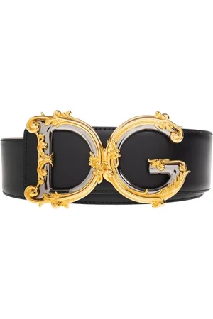 Dolce & Gabbana Tilbehør, Dame, Sort, 80 CM, Læder, Læderbælte