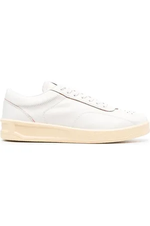 Jil Sander Sko, Herre, Hvid, 40 EU, Læder, Hvide Læder Snøresko