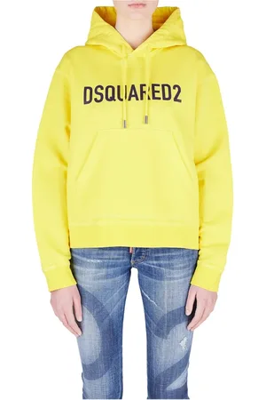 Dsquared2 Sweathshirts & Hoodies, Herre, Gul, 2XS, Bomuld, Technicolor Gul Hættetrøje