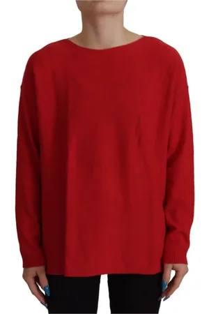 Dolce & Gabbana Sweathshirts & Hoodies, Dame, Rød, 2XS, Uld, Rød Uldstrik Trøje