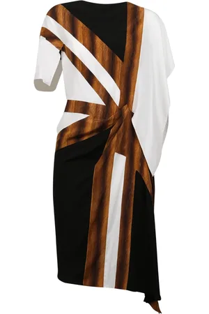 Burberry Kjole, Dame, Sort, XS, Dagkjole med draperet taljedetalje