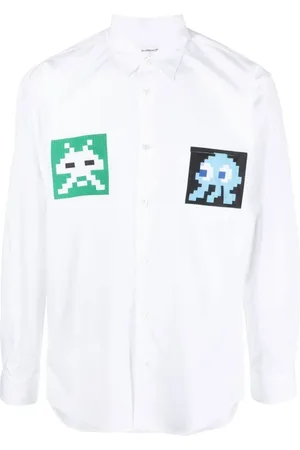 Comme des Garçons Skjorte, Herre, Hvid, S, Bomuld, Hvid Bomuld Langærmet Skjorte