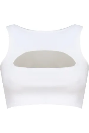 Dsquared2 Top, Dame, Hvid, L, Uld, Stilfuld Ærmeløs Top
