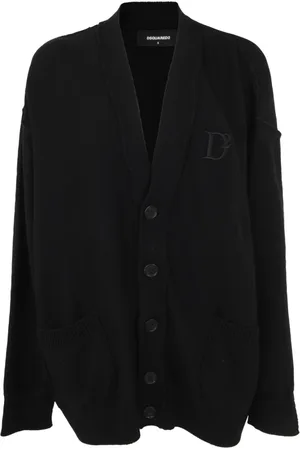 Dsquared2 Strik, Dame, Sort, XS, Uld, Sort Statement Cardigan