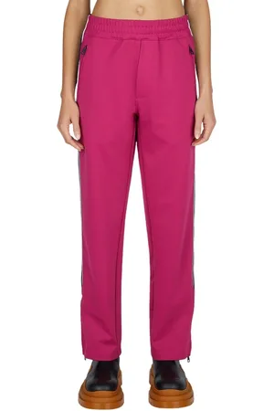 Moncler Bukser, Dame, Lyserød, S, Uld, Elegante Colourblock Track Pants