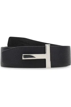 Tom Ford Tilbehør, Herre, Sort, 100 CM, Læder, Elegant Sort Læderbælte