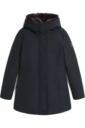 Woolrich Jakke, Dame, Blå, M, Uld, Blå Luksus Boulder Parka