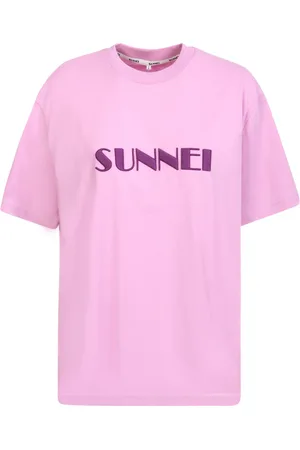 SUNNEI Top, Dame, Lilla, 2XS, Bomuld, Lilla T-shirt i bomuld med broderet logo