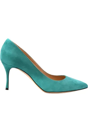 Sergio Rossi Sko, Dame, Grøn, 36 1/2 EU, Lave Pumps til Moderigtige Kvinder