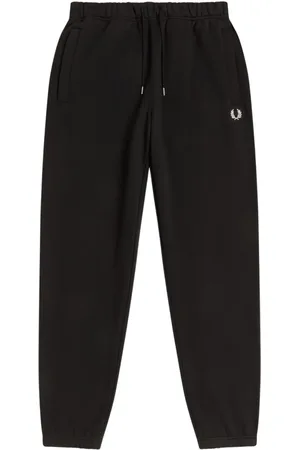 Fred Perry Bukser, Herre, Sort, M, Bomuld, Stribede Sweatpants