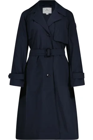 Woolrich Frakke, Dame, Blå, L, Uld, Klassisk Trenchcoat